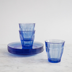 Kép 2/3 - Duralex pohár és tányér kék színben