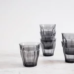 Kép 1/2 - Picardie retro üvegpohár, szürke, füstös színben
