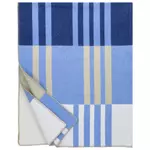 Kép 1/3 - TOFFEE gyapjú takaró blueberry-blue-beige színben
