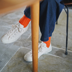 Kép 2/7 - japán pamut zokni különleges apricot orange színben