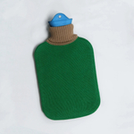 Kép 2/4 - Sanger melegvizes palack zöld pamut huzattal 