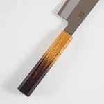 Kép 8/8 - Részletfotó a nakiri japán kés égetett tölgy nyéléről