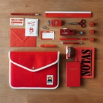 Kép 5/6 - YKRA laptoptartó táska és KAWECO töltőtoll piros színben