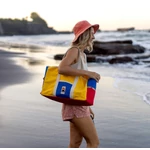 Kép 2/11 - pamutból készült tricolor strandtáska