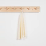 Kép 4/4 - Színes gyertya párban, 35cm, off-white