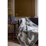 Kép 2/3 - 100% gyapjú takaró szürke - off white színben