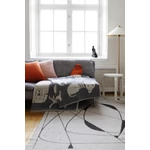 Kép 3/3 - 100% gyapjú takaró szürke - off white színben