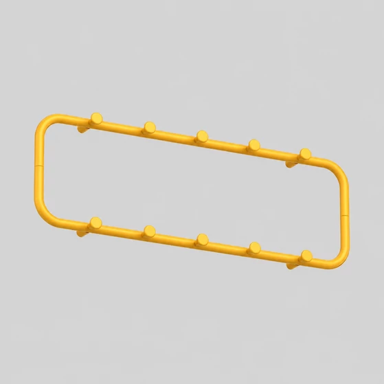 Minimalista svéd előszobafogas, ESSEM Design Classic, yellow, 60cm