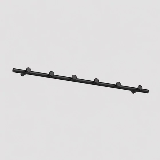 Minimalista svéd előszobai fogas, ESSEM Design Classic, black, 60cm