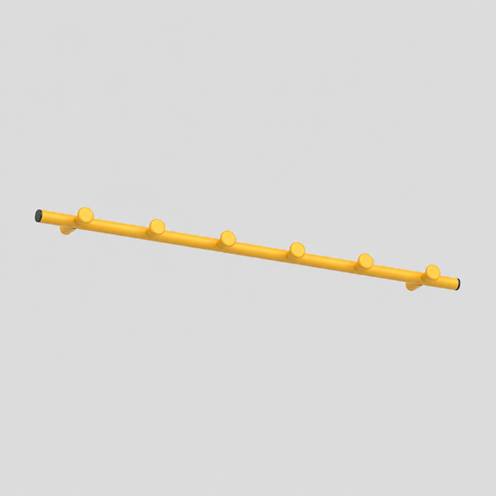 Minimalista svéd előszobai fogas, ESSEM Design Classic, yellow, 60cm