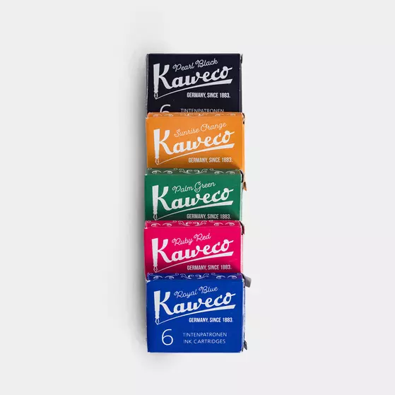 KAWECO sport töltőtollba való tintapatron 5 féle színben
