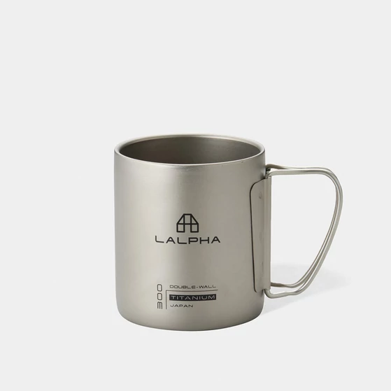 Duplafalú titanium bögre a japán Lalpha márkától