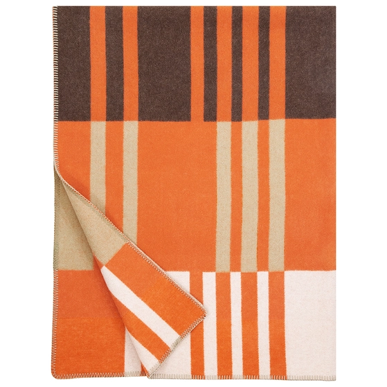 TOFFEE gyapjú takaró orange-brown színben
