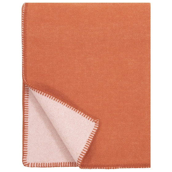 TUPLA gyapjú takaró orange-rose színben