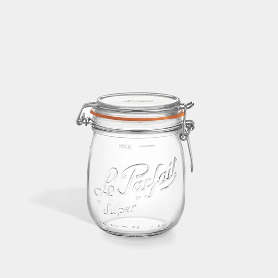 Le Parfait Bocal Super, 750ml űrtartalmú üveg csattos tetővel