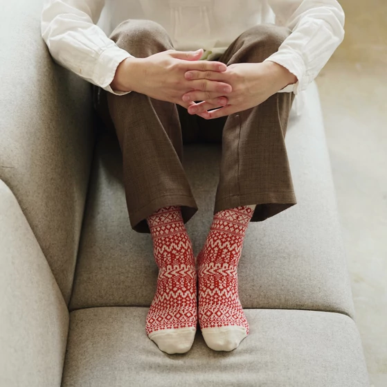 Nishiguchi Kutsushita puha, meleg gyapjú zoknik