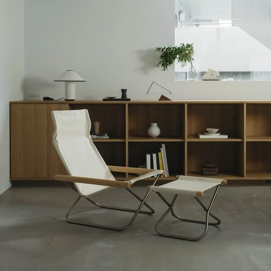 NyChair X japán lounge szék fehér huzattal