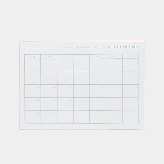 TYPE manukatur monthly planner más néven havi tervező tömb
