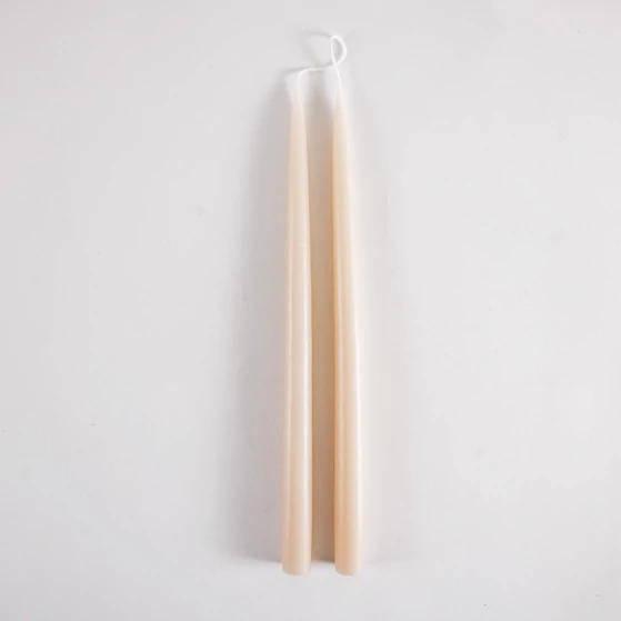 színes gyertya nude színben, 35cm