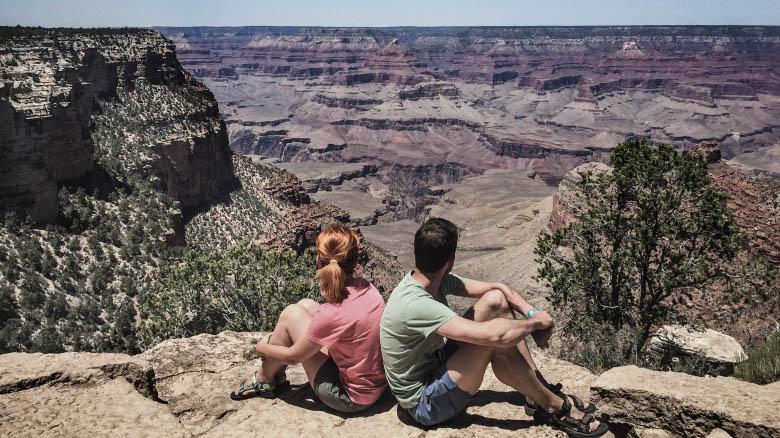 Évi és Zoli a Grand Canyonnál.