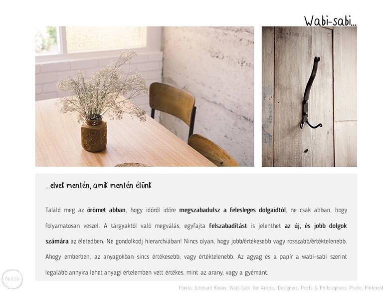 a wabi sabi jelentése Leonard Koren könyve alapján