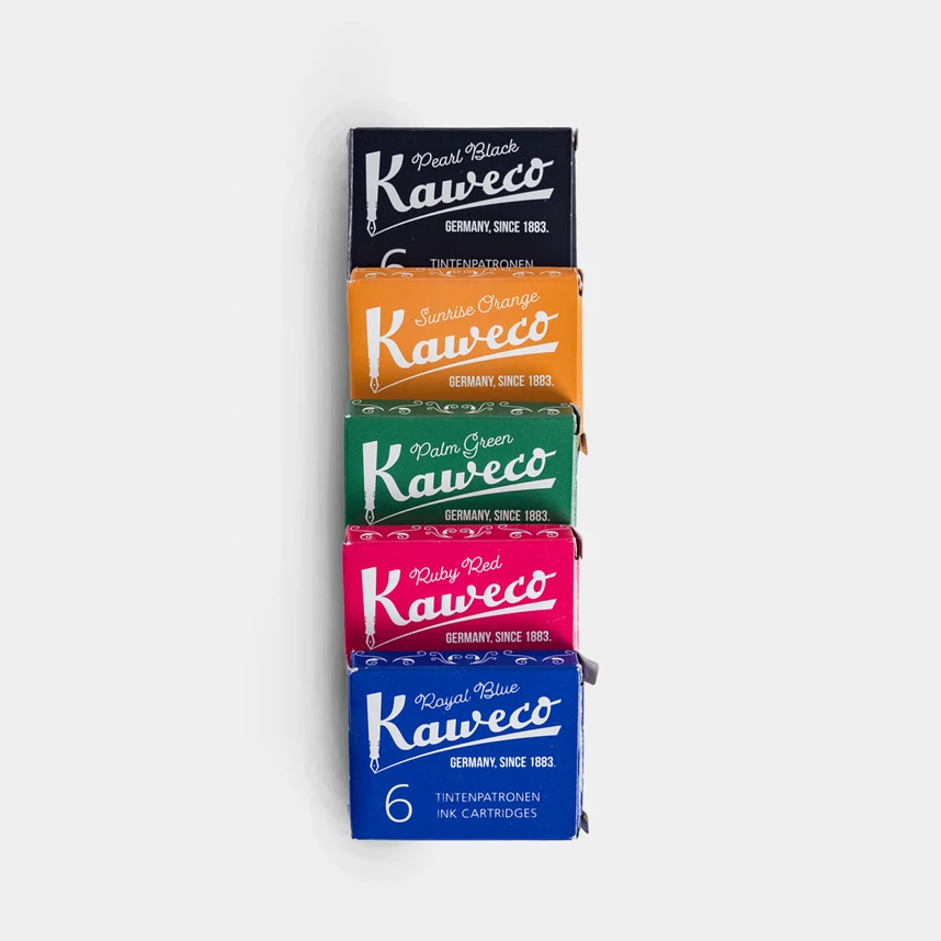 KAWECO sport töltőtollba való tintapatron 5 féle színben