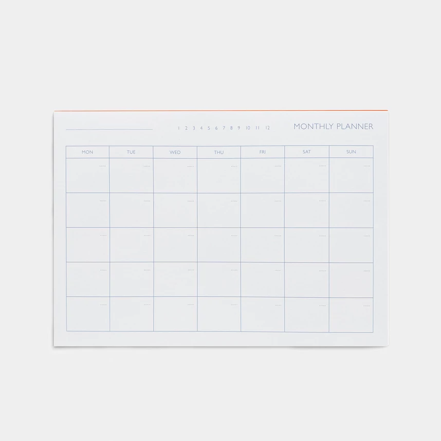 TYPE manukatur monthly planner más néven havi tervező tömb