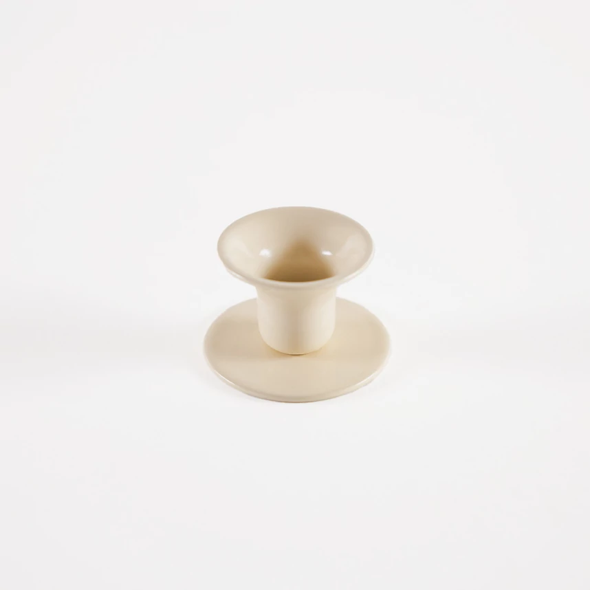 fém gyertyatartó beige színben